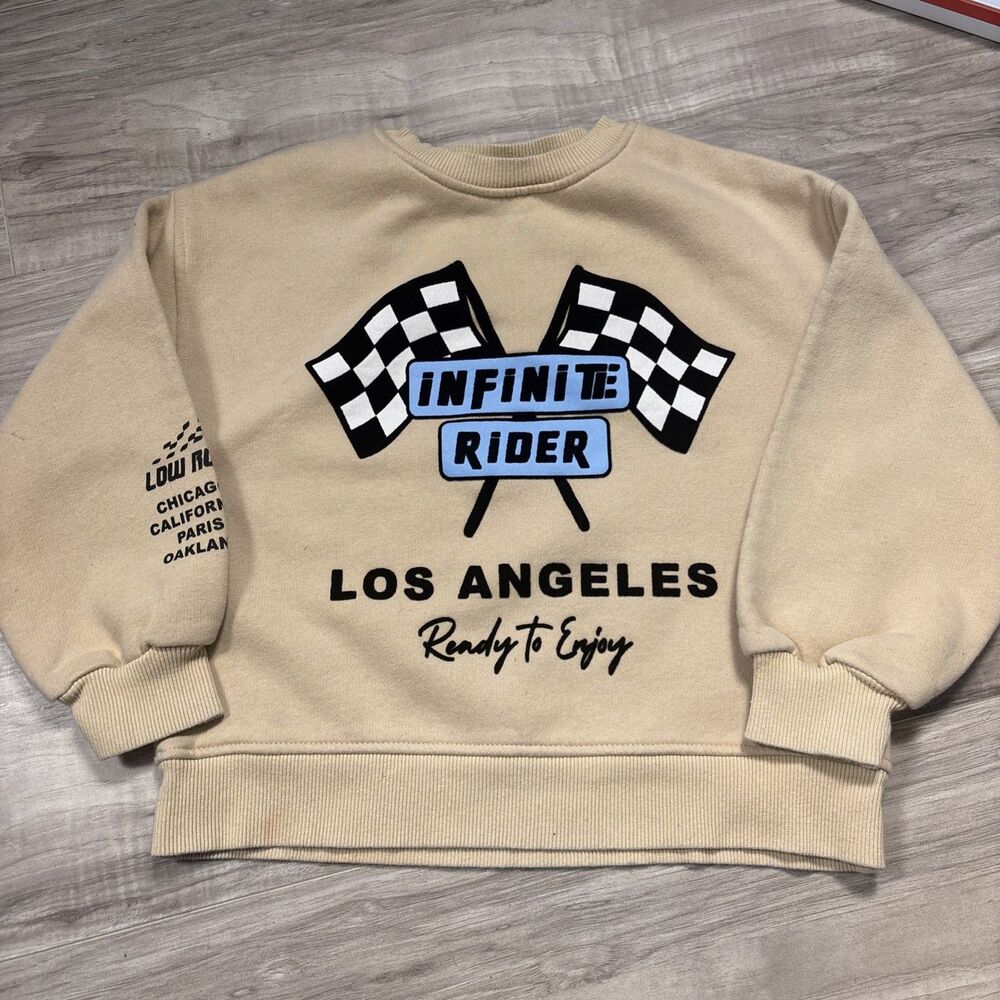 Zara Car Racing Street Racing Sweatshirt Kids Size 8